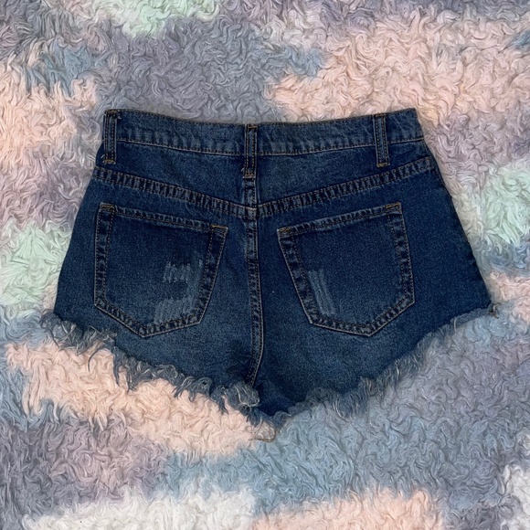 Denim Short Shorts Size 2 (Waist 26) - Picture 2 of 2